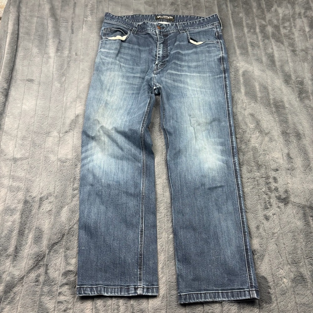 Wolverine FR Flame Resistant Mens Blue Denim Work Jeans 36x30 4XJ2 14045